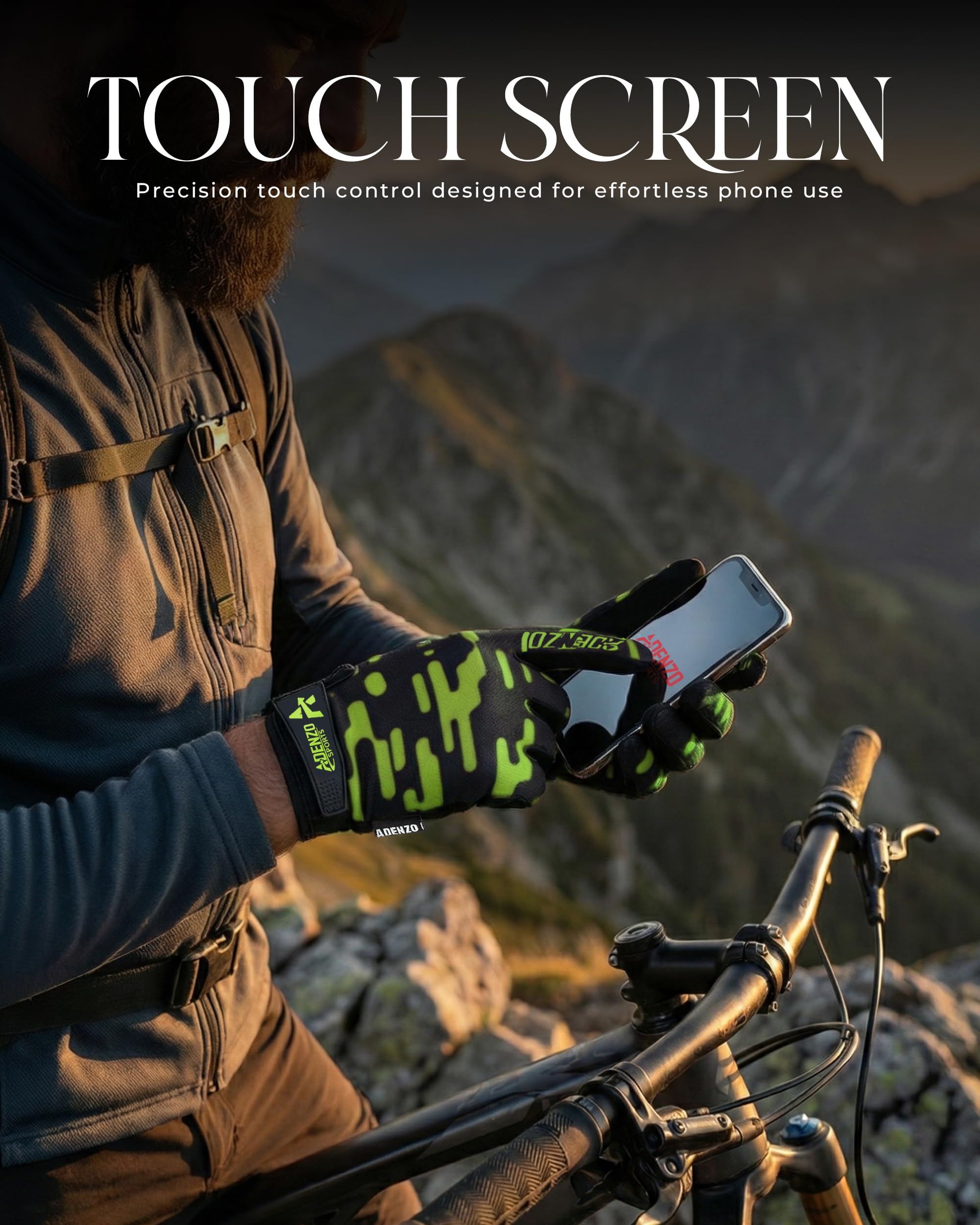 Off-Road Motorcycle Gloves for Men & Women-GREEN-Dirt Bike