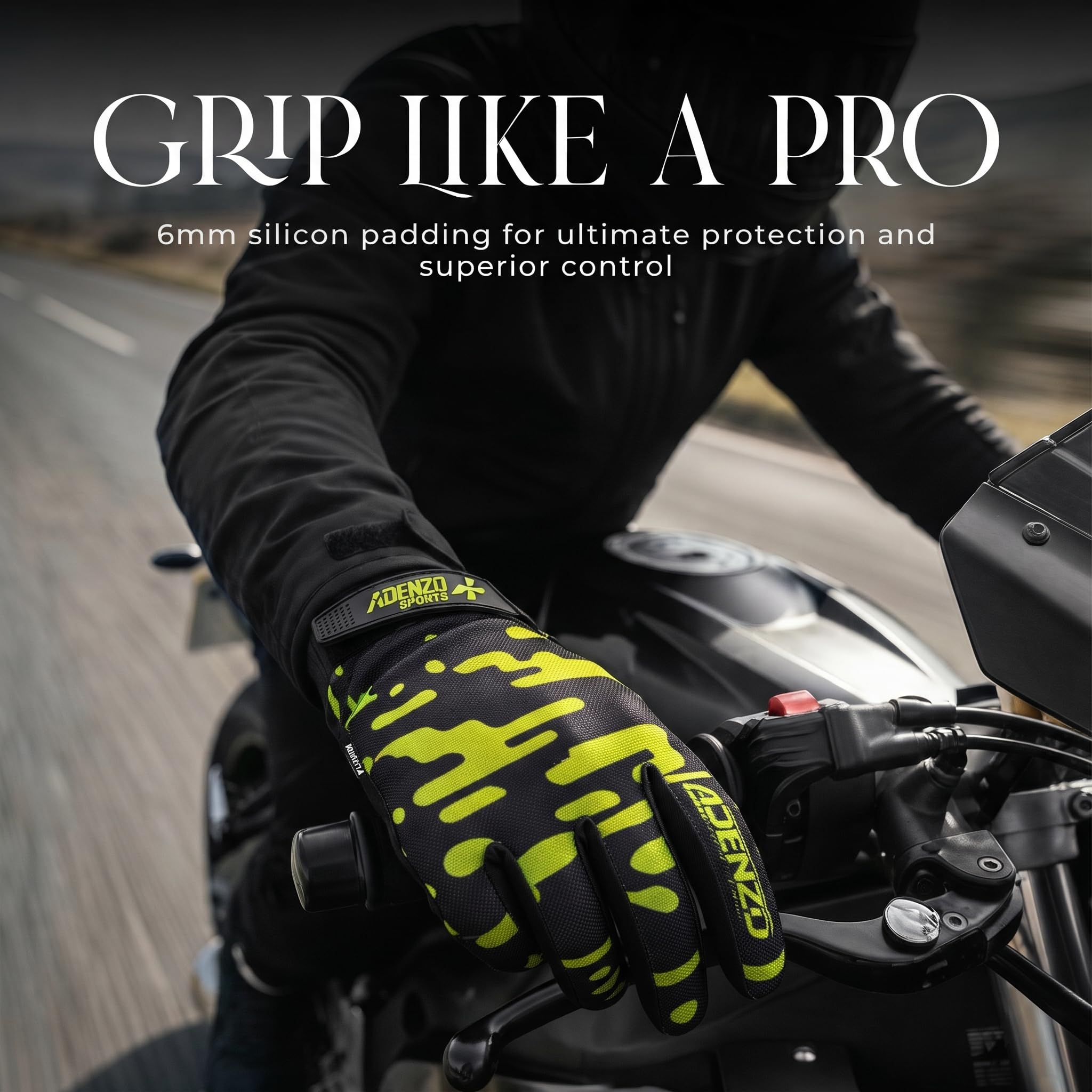 Off-Road Motorcycle Gloves for Men & Women–Yellow-Dirt Bike