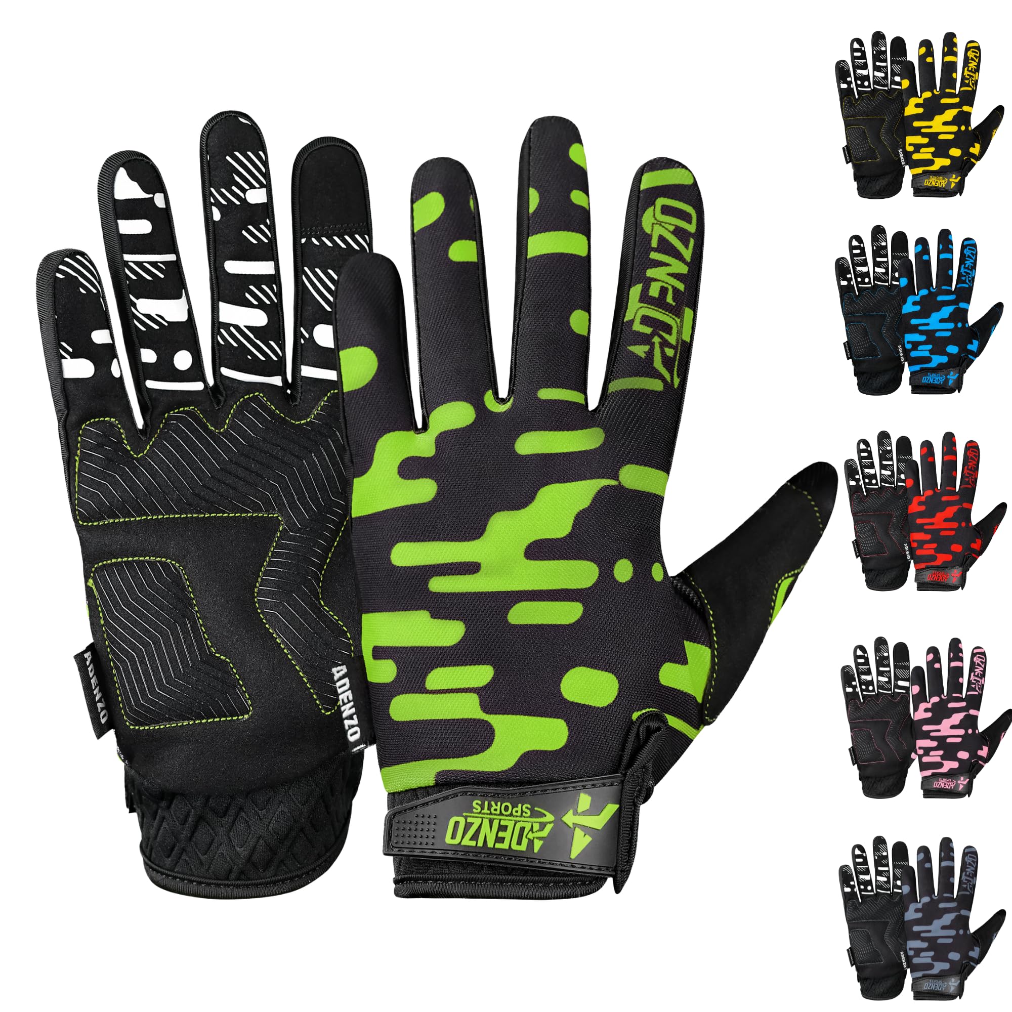 Off-Road Motorcycle Gloves for Men & Women-GREEN-Dirt Bike