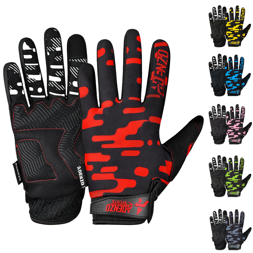 Off-Road Motorcycle Gloves for Men & Women-RED-Dirt Bike