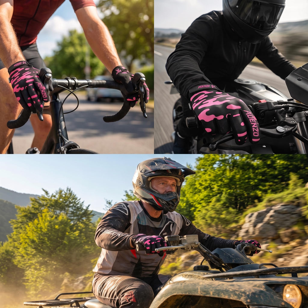 Off-Road Motorcycle Gloves for Men & Women–PINK-Dirt Bike