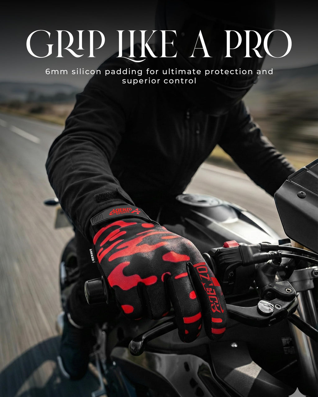 Off-Road Motorcycle Gloves for Men & Women-RED-Dirt Bike