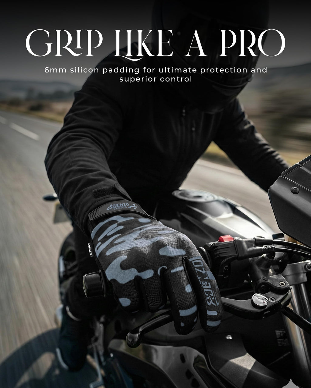 Off-Road Motorcycle Gloves for Men & Women-GREY-Dirt Bike