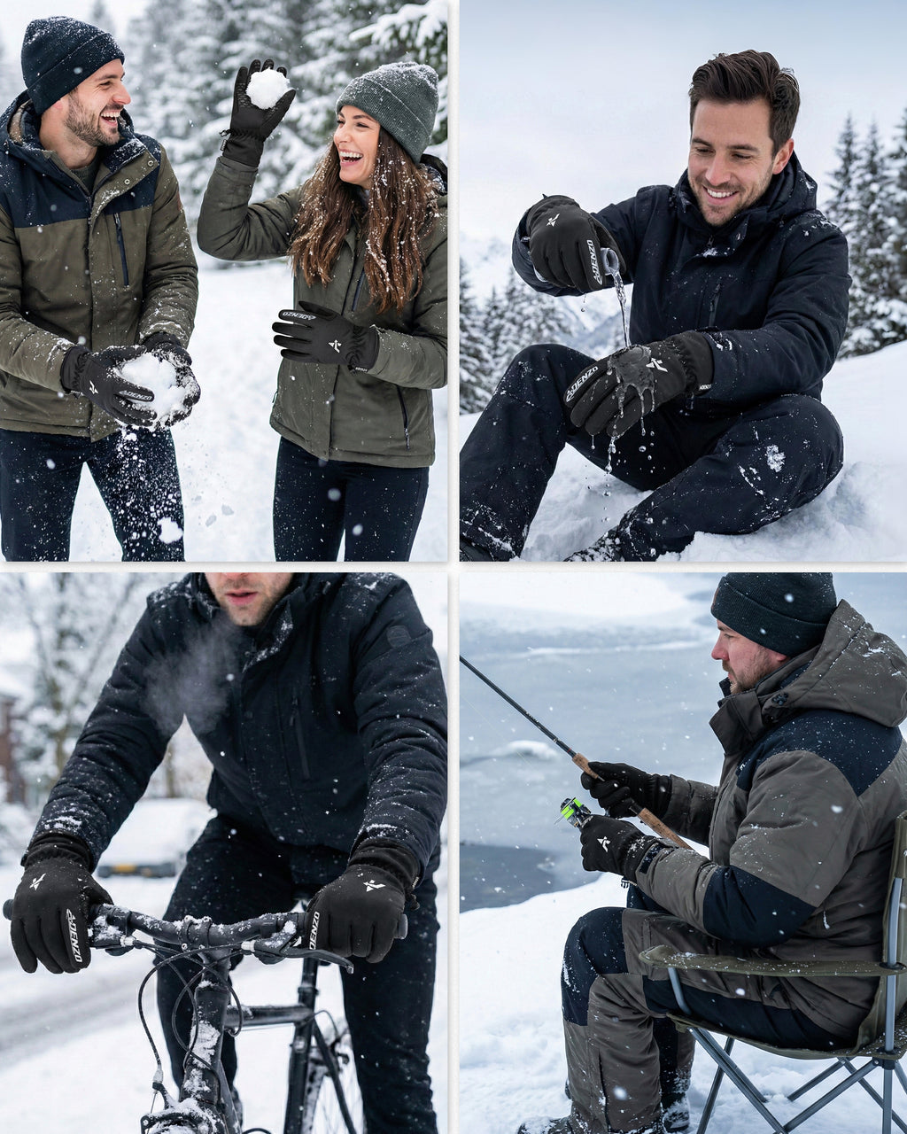 ADENZO SPORTS Winter Waterproof Ski Gloves for Men & Women
