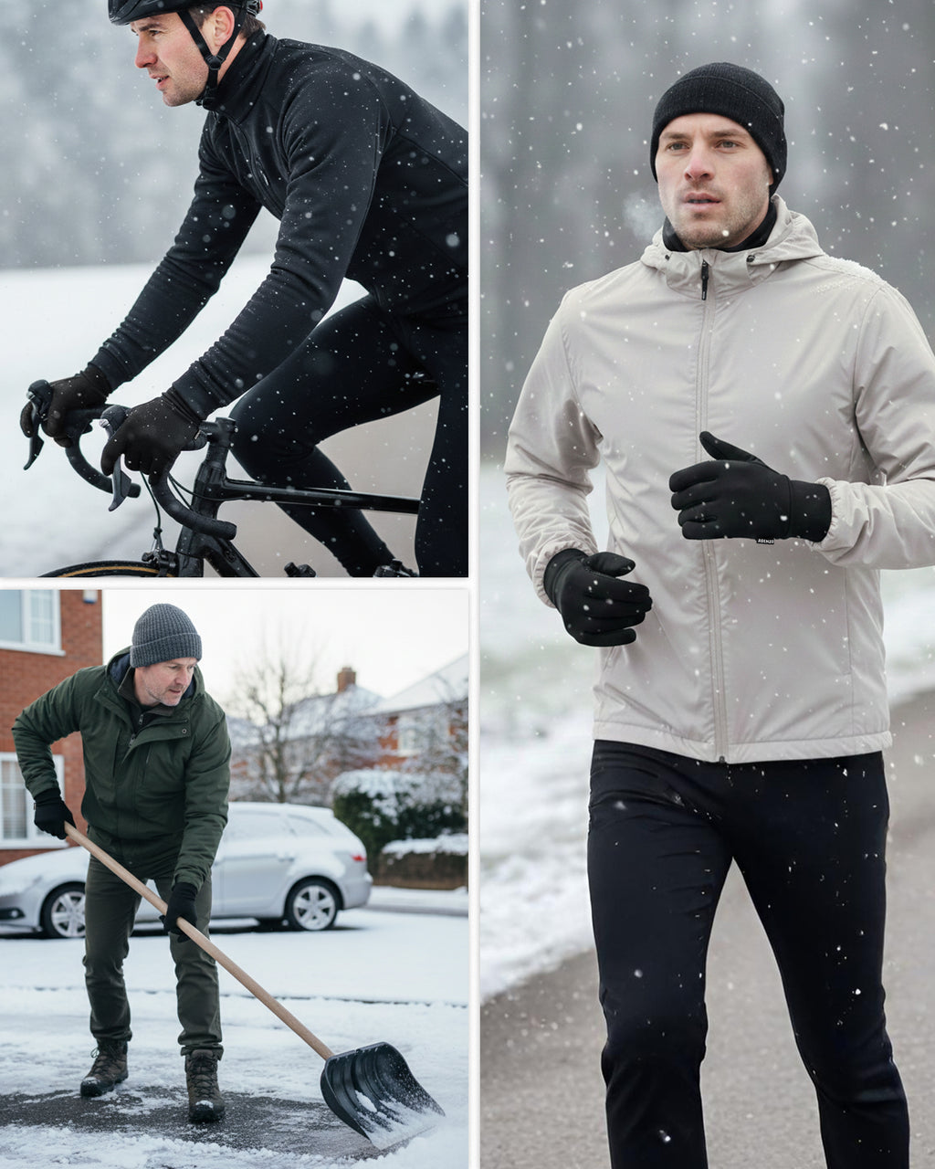 ADENZO Running Gloves for Men & Women-Anti-Slip Sports