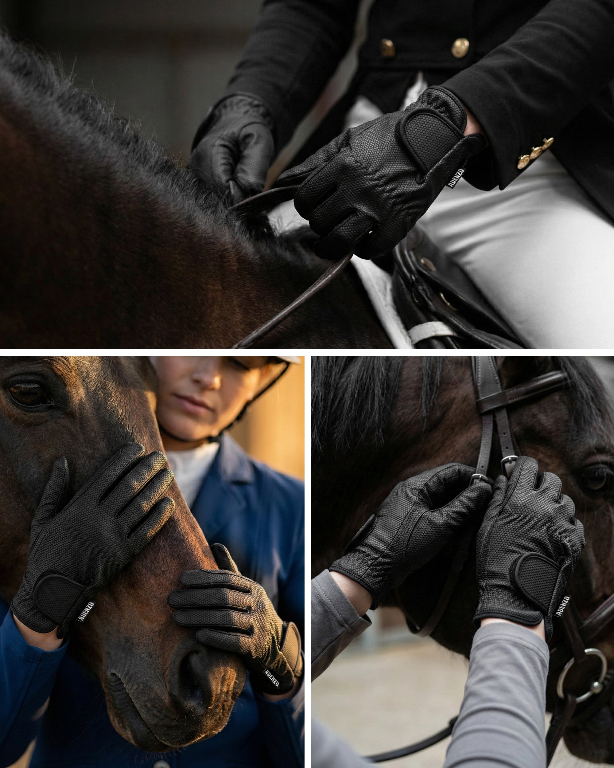 ADENZO Horse Riding Gloves for Men Women & Kids