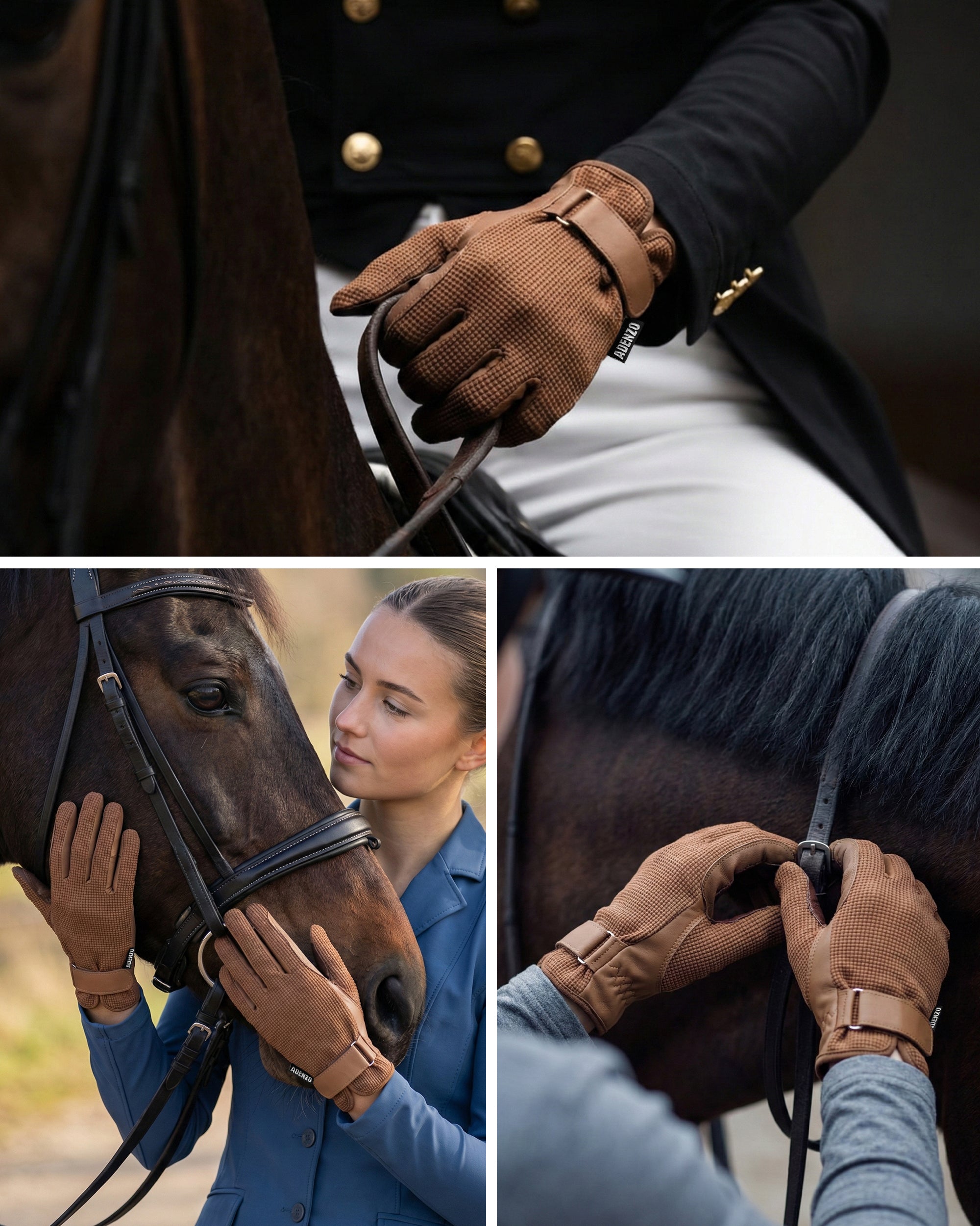 ADENZO Horse Riding Gloves for Men Women & Kids