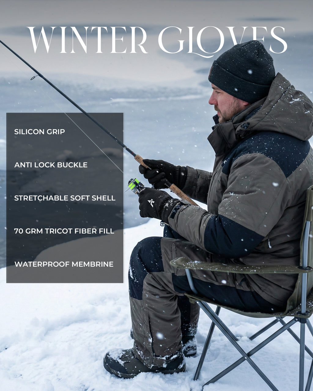 ADENZO SPORTS Winter Waterproof Ski Gloves for Men & Women