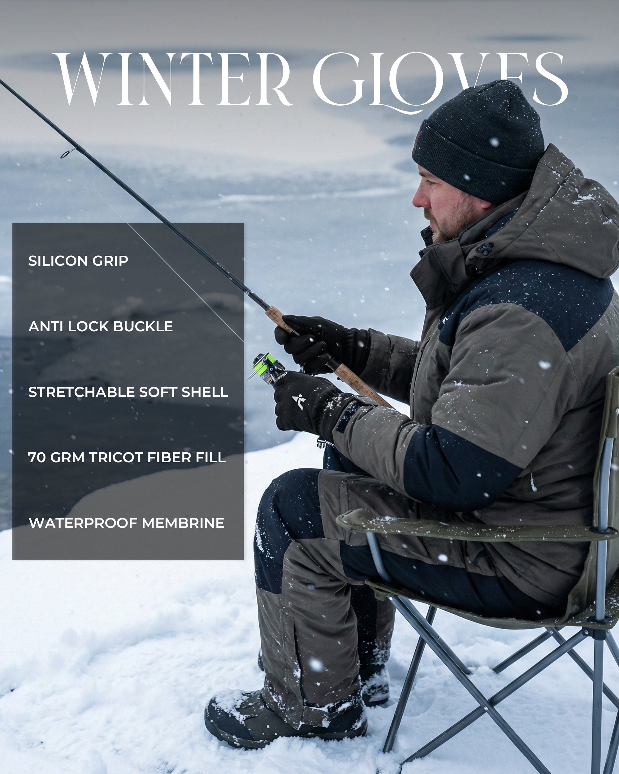 ADENZO SPORTS Winter Waterproof Ski Gloves for Men & Women