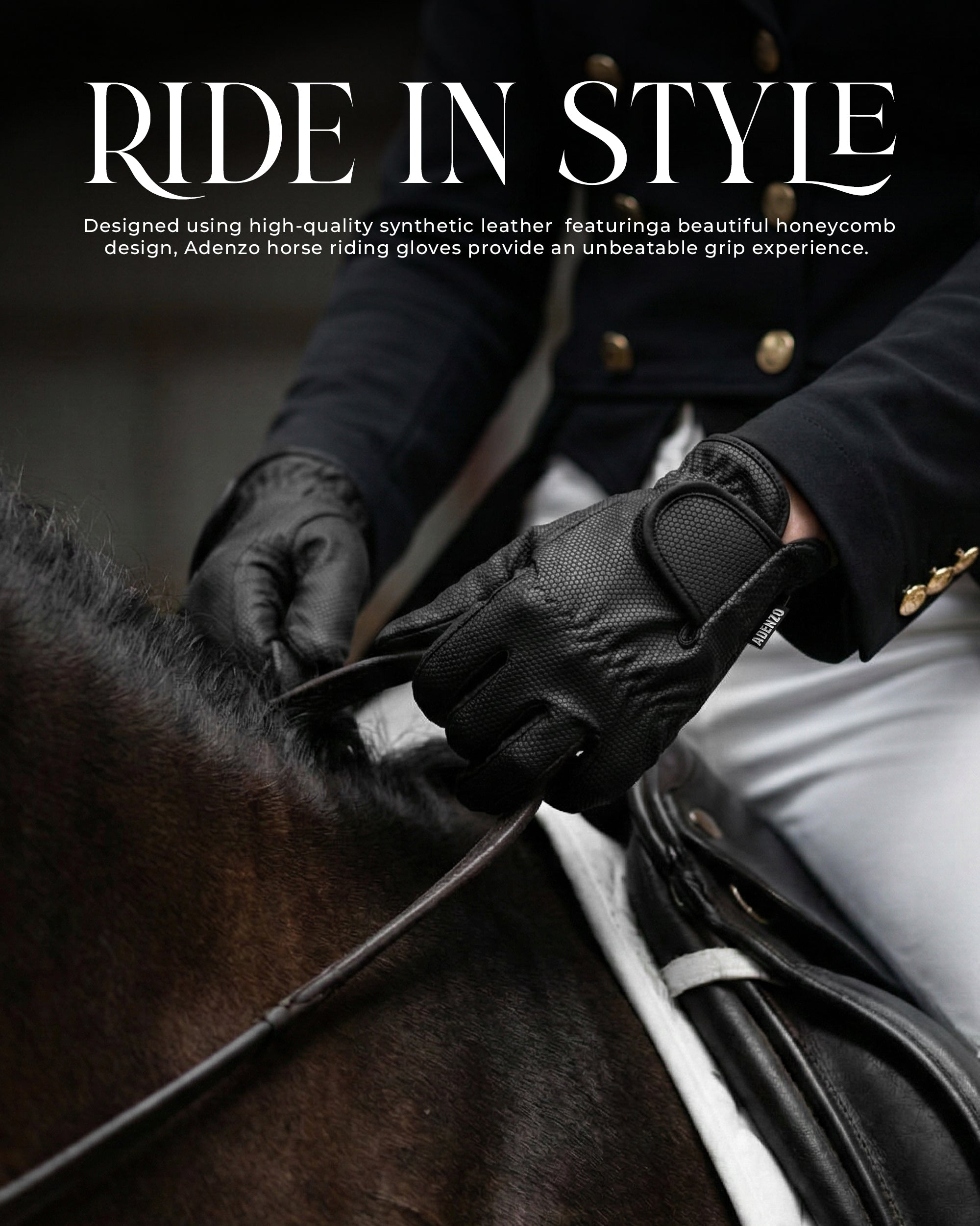 ADENZO Horse Riding Gloves for Men Women & Kids