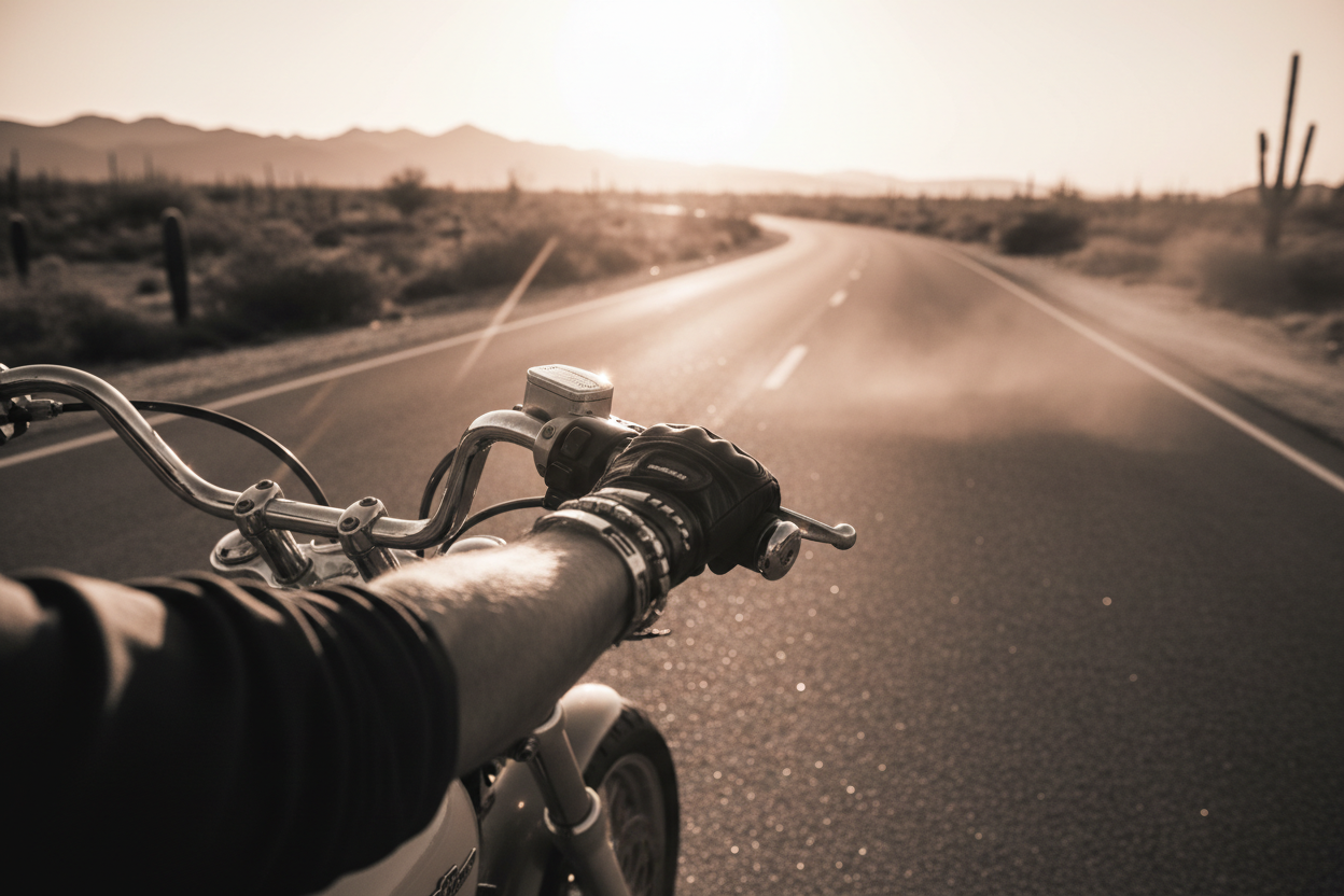Motorcycle Rider Lifestyle Shot